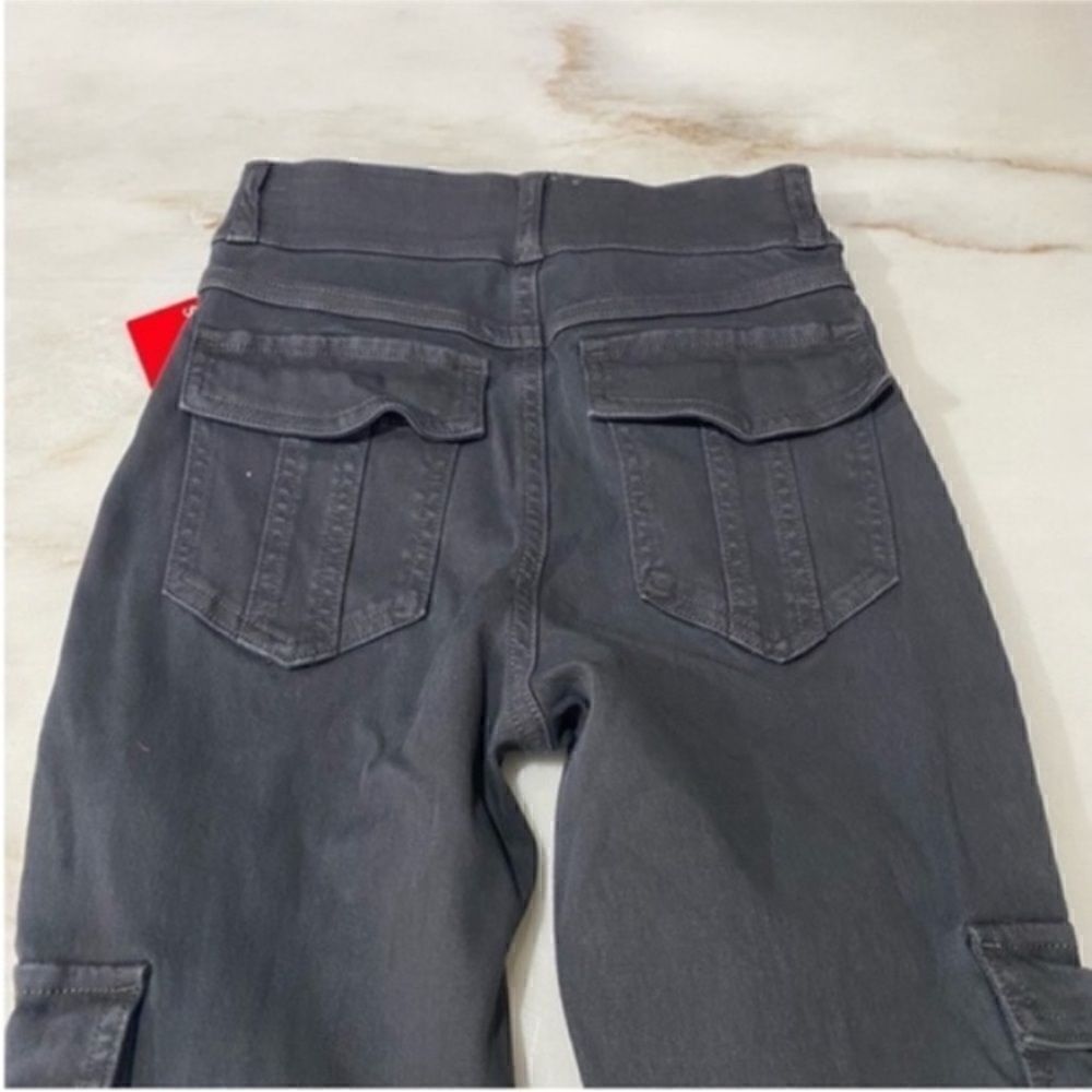 NWT Spanx Stretch Twill Ankle Cargo Pants Dark Gray Leggings - Picture 5 of 9